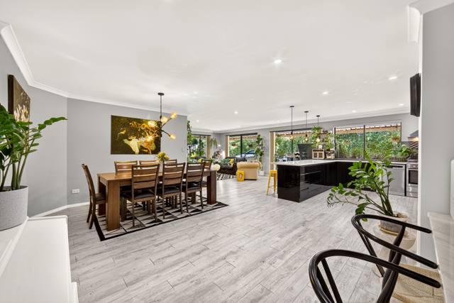 Dining area with feature pendant