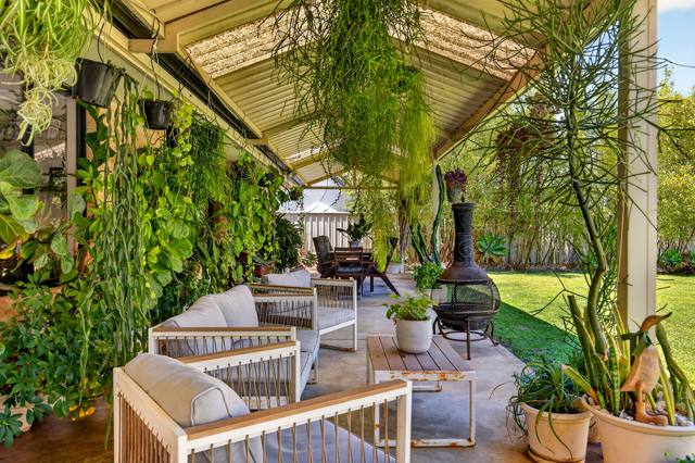 Outdoor lounge under the patio